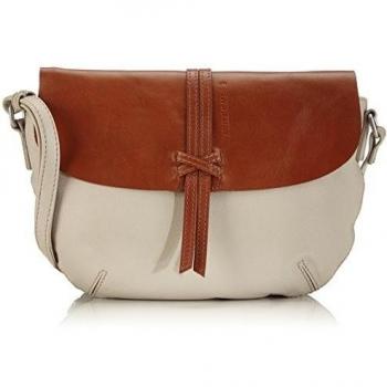 More & More Amber Handtasche mit Überschlag - Bolso de mano de cuero mujer, color beige, talla 27x20x4 cm