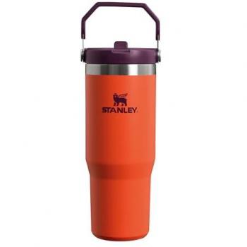 Stanley IceFlow Flip Straw Tumbler 0.89L Tigerlily Plum - Size: One Size - Unisex - Vacuum Insulated - Keeps Cold For 12+ Hours - Leakproof - Easy to Carry - Dishwasher Safe - Stainless