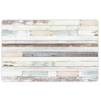 Alfombra de Vinilo Impermeable para Mascotas, Diseño de Tablas de Madera 48x75 cm