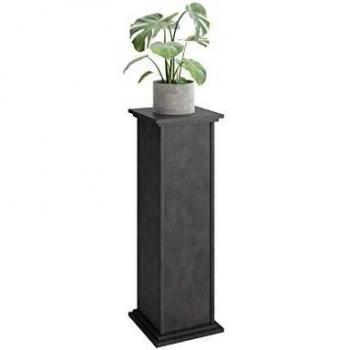 Mesita decorativa con puerta gris 88,5 cm FMD - Gris, mesa auxiliar para salón, consola de entrada, mueble recibidor, fabricada en tableros de partículas