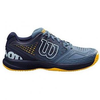 Wilson Kaos Comp 2.0, Zapatilla de Tenis para Todo Tipo de Terreno, tenistas de Cualquier Nivel para Hombre, Azul/Azul/Dorado, 45 1/3 EU