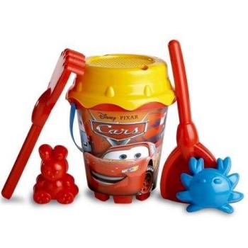 Cars The Movie Set Cubo Castillo de 18 cm con Pala, Color no Aplica,