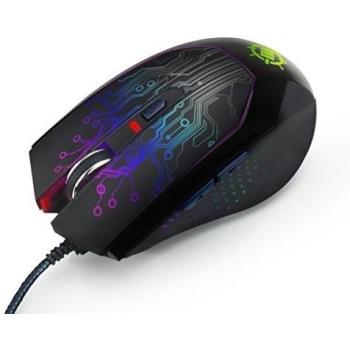Ratón Gaming Láser por ENHANCE | Mouse Ergonómico para Gaming de Alta Precisión 3500 DPI ¡No perderás ni una kill! jugando a Overwatch Minecraft LOL WOW CS:GO entre otros.