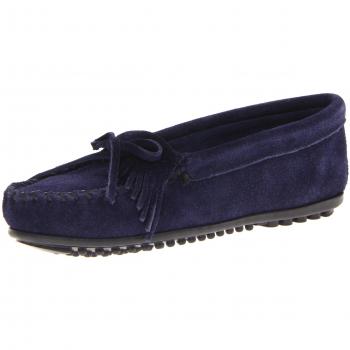 Minnetonka Kilty Suede Moc, Mocasines Mujer, Azul