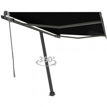 Toldo de pie automático 350x250 cm gris antracita