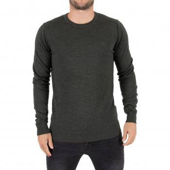 J Lindeberg Hombre Lyle verdadera Merino Logo Tejer, Verde, Small