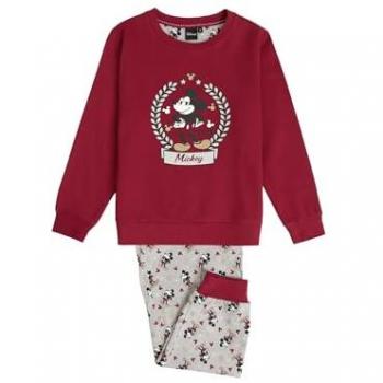 Pijama largo de punto para niño Disney King Mickey color burdeos