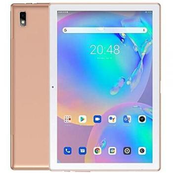 Blackview Tab 9 10.1’’ Android 10 Tablet FHD+ Pantalla, 1.8GHz Octa Core 4GB RAM+64GB ROM, 7480mAh Batería, Dual SIM 4G LTE+WiFi+Teléfono Llamada, 13MP+5MP Cámara, Altavoz Dual, GPS Bluetooth Oro