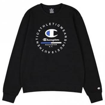 Sudadera Champion Powerblend Graphic Negra para Hombre, Talla S