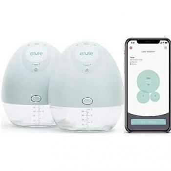 Elvie Pump Double Silent Wearable Breast Pump with App - Electric Hands-Free Portable Breast That Can Be Worn in-Bra