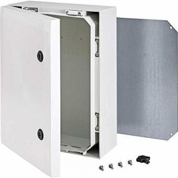 Armario eléctrico FIBOX ARCA 403015 - Cuadro de distribución 400 x 300 x 150 mm, Policarbonato Gris, Cerradura de 2 puntos