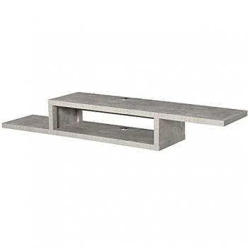 Mueble Bajo para TV Estante de Pared Diseño Cemento Gris 152,4 x 29,8 x 21 cm