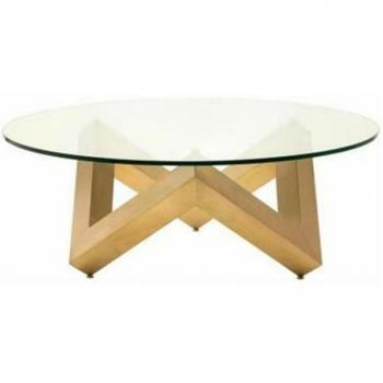 Mesa de Centro DKD Home Decor Acero Cristal Templado 90 x 90 x 45 cm