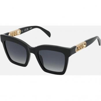 Tous Women's Square Black Acetate Sunglasses with Smoke Gradient Lenses