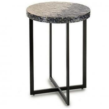 Mesa Auxiliar Gris Metal Nácar Aglomerado (45 x 62 x 45 cm)
