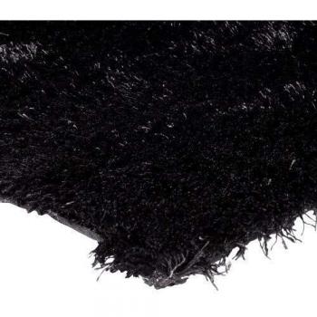 Tapis contemporáneo de pelo largo 190 x 200 cm - Negro - Estilo escandinavo