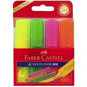Faber-Castell Textliner Ice 4 Pack Coloured Highlighters
