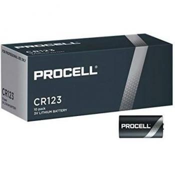 Duracell Procell CR123A 3V Lithium Battery, 10-Pack
