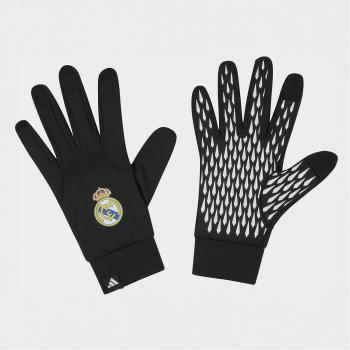 Guantes Real Madrid CF adidas - Guantes de fútbol, diseño oficial del equipo, material transpirable, ajuste cómodo, color blanco y azul