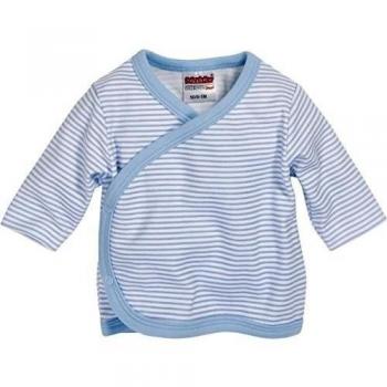 Schnizler Batwing Shirt Long Sleeve Stripes Camisa Unisex Bebé, White/Blue 117, 56 cm