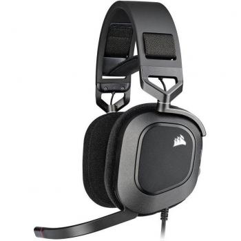 Corsair HS80 RGB USB Auriculares Gaming Estéreo con Micrófono, Conexión Alámbrica, Sonido Envolvente 7.1, Iluminación RGB, Color Carbono