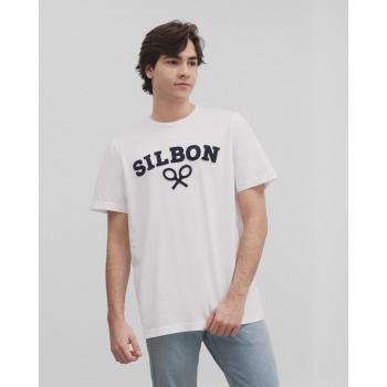 Camiseta Silbon Raqueta Media Blanco