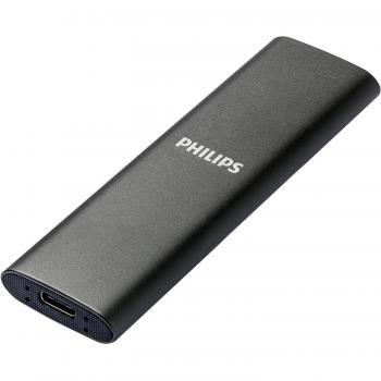 Philips FM50SS030P SSD Externo 500GB USB-C/USB3.0 540MB/s Ultra Slim Gris Aluminio
