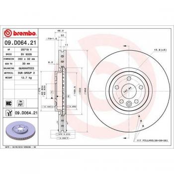 Disco de Freno Brembo Barnizado Para Eje Delantero 09.D064.21