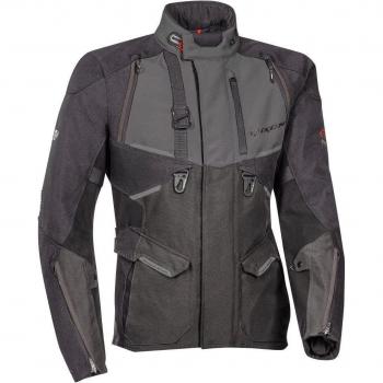 Chaqueta Textil de Motocicleta Ixon Eddas Negra y Gris - Talla L