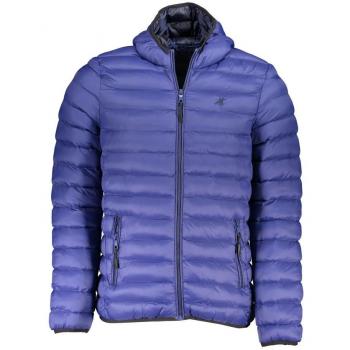 U.S. Polo Assn. Men's Elegant Long Sleeve Hooded Jacket - XXL, Blue Nylon with Logo