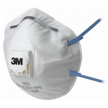 Mascarilla FFP2 con válvula 8822 3M - Caja de 10 unidades