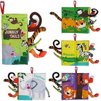 Libros Sensoriales de Tela para Bebés, Juguetes Educativos Lavables con Sonido y Texturas, Regalos Esenciales para Recién Nacidos (0-12 Meses)