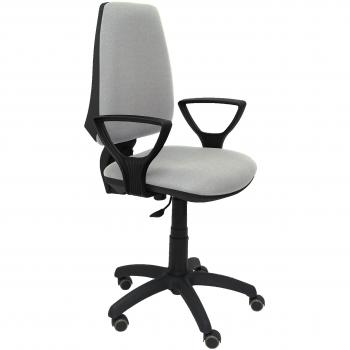 Piqueras y Crespo Silla Elche CP Bali Gris Claro Brazos FIJOS Rueda Oficina, Tela, 109x46x46 cm