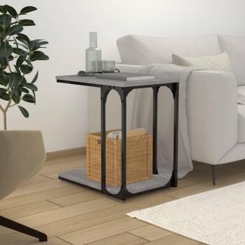 Mesa auxiliar de madera contrachapada gris Sonoma 50x35x52 cm