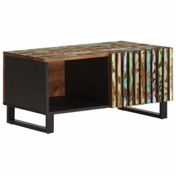 Mesa de centro 80x51x40 cm en madera maciza de acacia multicolor