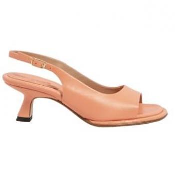 Sandalias de piel Neosens para mujer S3165 color rosa con tacón de 6 cm, hebilla, estilo casual y fiesta