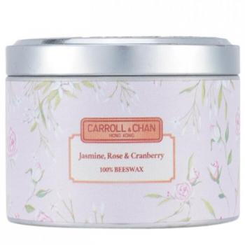 Carroll & Chan 100% Pure Beeswax Tin Candle - Jasmine Rose Cranberry (8x6 cm)
