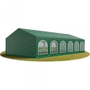 Carpa de Fiesta 6x12 m PVC 750 Impermeable con Base Reforzada Verde Oscuro