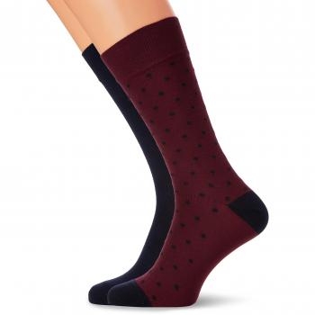 GANT 2 Dot & Solid Socks, Calcetines para Hombre, Morado