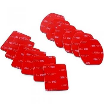 MadridGadgetStore® 12 Pack Adhesivos Stickers Pegatinas 3M Superficies Planas Curvadas con Curva para Cámara GoPro HD Hero5 Hero4 Hero3+ Hero 5 4 3+ 3 2 Session SjCam Sj4000 Sj5000 Sj6000 ActionPro X7 Xiaomi Yi Rollei Deporte al Aire Libre Agua Mar Extr