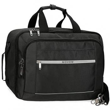 Bolsa de Viaje Movom Trimmed Negro 40x30x20 cm, Poliéster, Capacidad 24L