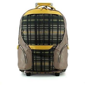 PIQUADRO Coleos Trolley, 53 cm, Check/diseño escocés Gris/Gris Pardo