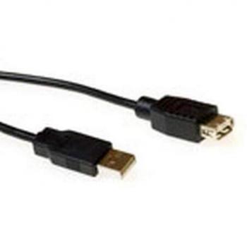 Act USB 2.0 Extension - Cable USB (3 m, USB A, USB A, Male Connector/Female Connector, Negro
