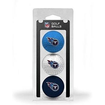 NFL - Juego de 3 Pelotas de Golf, NFL, Color Tennessee Titans, tamaño Talla única