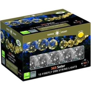 Guirnalda de Luces LED Solar Firefly 365, 10 luces, cristal, 15 lm