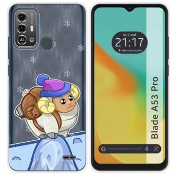 Funda Silicona Transparente Diseño Cabra para Zte Blade A53 Pro
