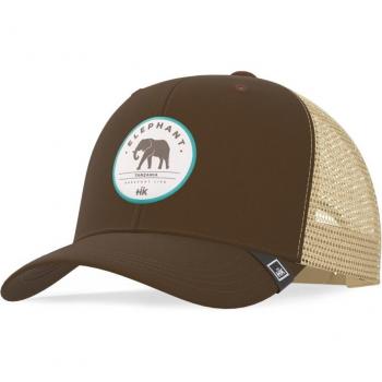 Gorra unisex Elephant Truck color marrón con diseño de elefante, material ligero y transpirable, ajuste ajustable en la parte posterior, ideal para actividades al aire libre y uso diario
