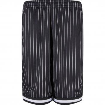 Urban Classics Men's Striped Mesh Shorts, Black/White, M