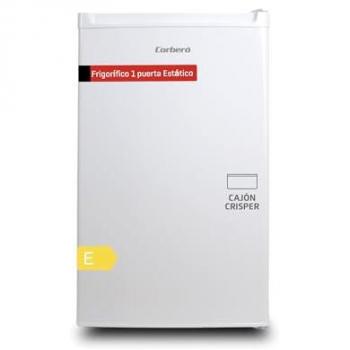 Frigorífico Corbero 1 Puerta CF1PH854W - Capacidad 102L, Congelador 14L, Luz Interior, Crisper y Estantes de Cristal, Descongelación Manual, 40dB