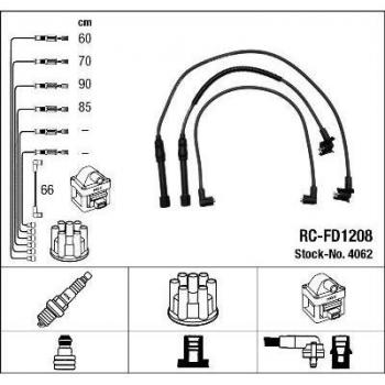 Juego de cables de encendido NGK 4062 - Cables de encendido de alta calidad, diseño específico para vehículos, resistencia a altas temperaturas, conectores precisos para un ajuste perfecto, mejora en la eficiencia del motor y reducción de emisiones